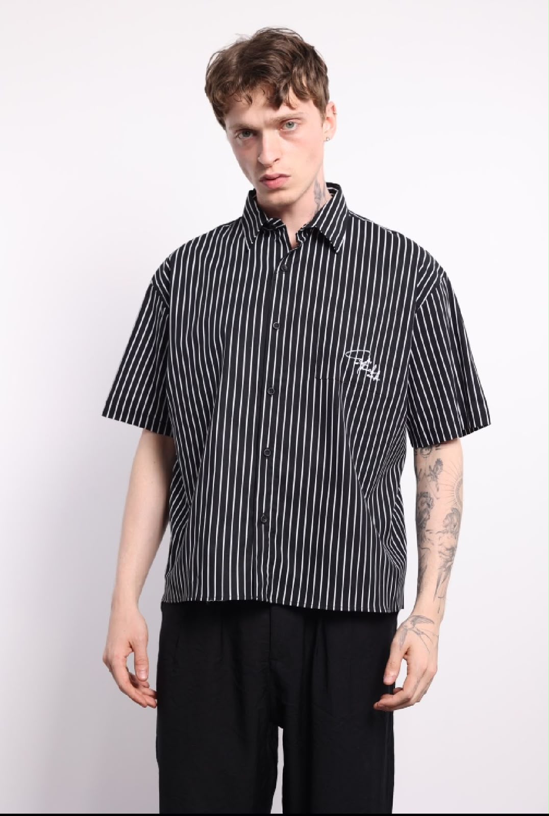 CHEMISE MASSIMO CARINO RAYÉE NOIR