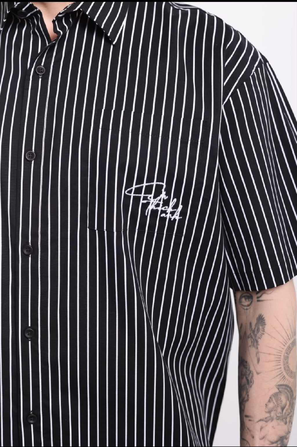 CHEMISE MASSIMO CARINO RAYÉE NOIR