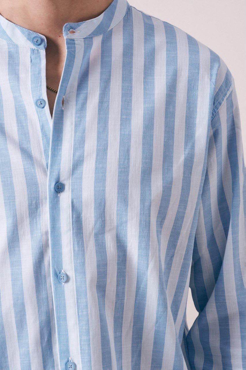 CHEMISE LIN RAYÉ