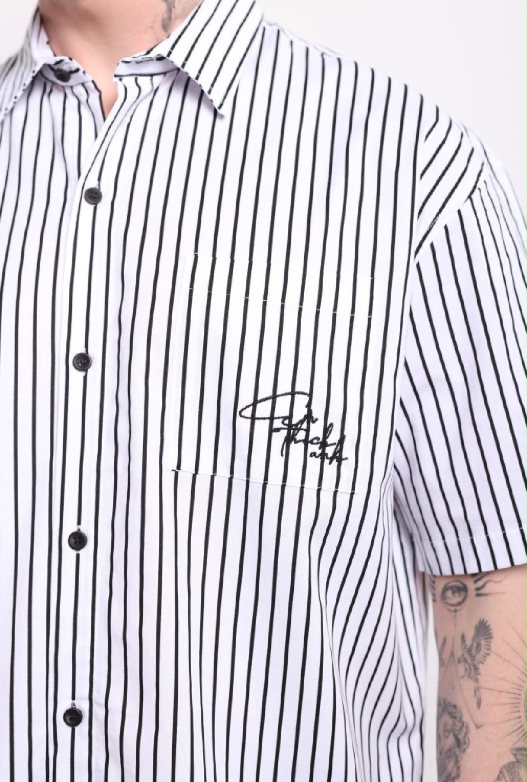 CHEMISE MASSIMO CARINO RAYÉE BLANC