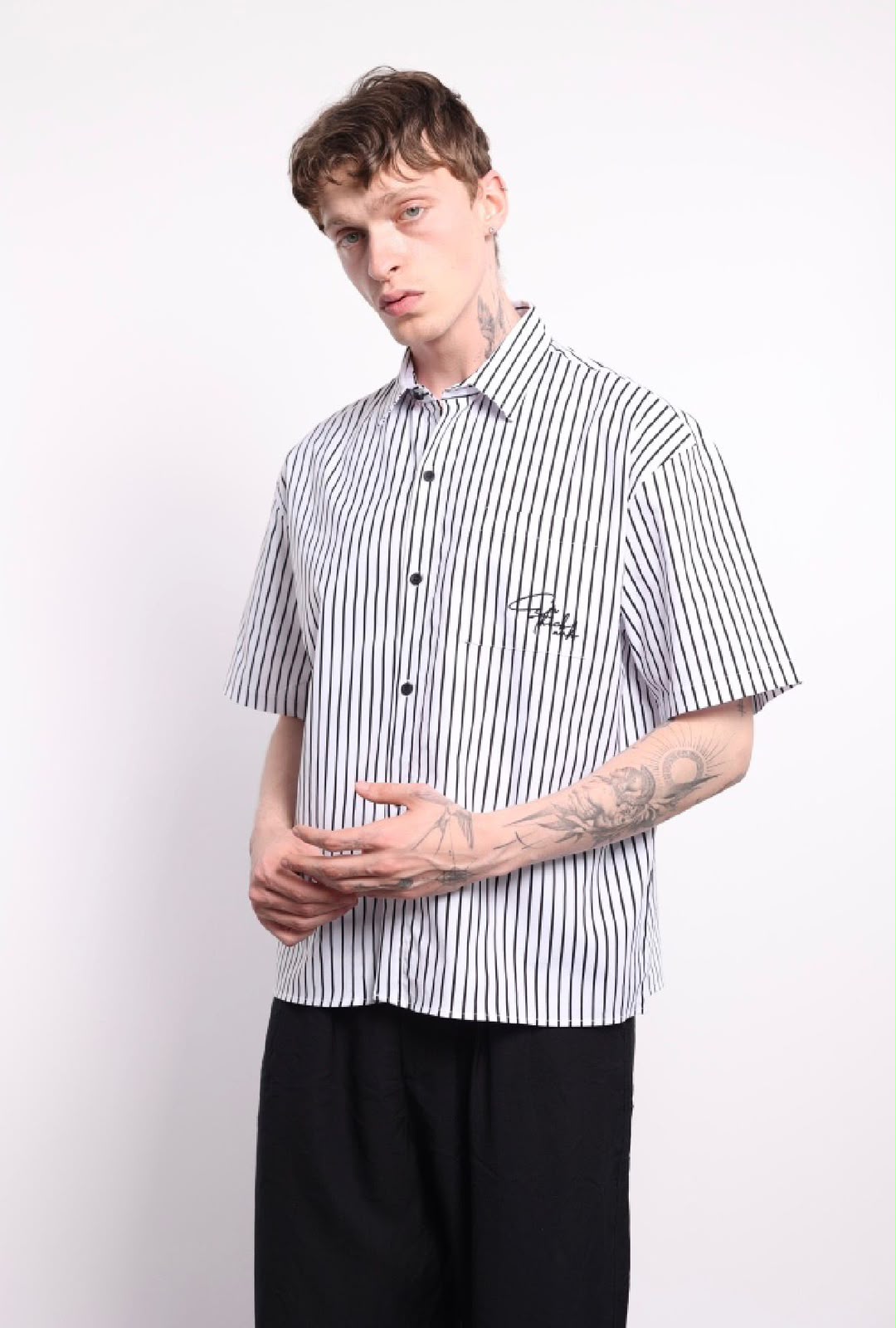 CHEMISE MASSIMO CARINO RAYÉE BLANC