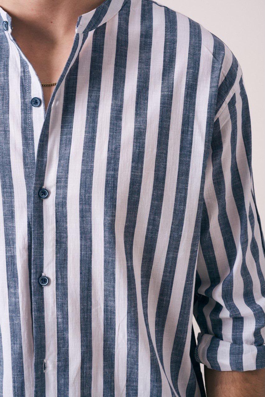 CHEMISE LIN RAYÉ
